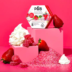 Papa & Barkley  - Strawberries & Cream W/ THC Crystals | 100mg Gummies | Papa & Barkley