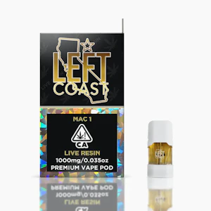 LEFT COAST EXTRACTS - Left Coast 1g Live Resin POD - Mac 1 89%