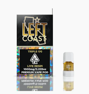 LEFT COAST EXTRACTS - Left Coast 1g Live Resin POD - Triple OG 90%