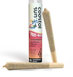 Coastal Sun - Coastal Sun Infused Prerolls 2pk 1.5g - Strawberry Gushers 48%