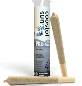 Coastal Sun - Coastal Sun Infused Prerolls 2pk 1.5g - Oreoz 49%