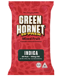 GREEN HORNETS - Indica Mixed Fruit | 100mg | TAXES INCLUDED