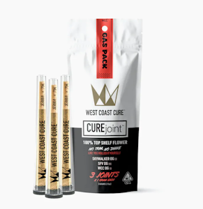 WEST COAST CURE - WCC 3pk Prerolls 3g - Gas Pack 