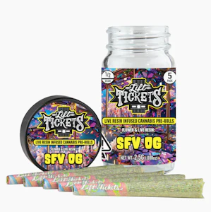 LIFT TICKETS - Lift Tickets 5pk Prerolls - SFV OG 35%