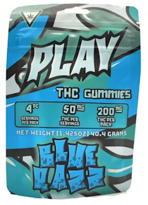 PLAY - Blue Razz Gummies - 200MG (4x50MG)