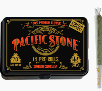 PACIFIC STONE - 14pk Starberry Cough 20-23% - Pacific Stone Prerolls