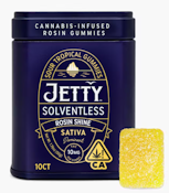 Jetty Solventless Gummies - Sour Tropical Rosin Shine 100mg