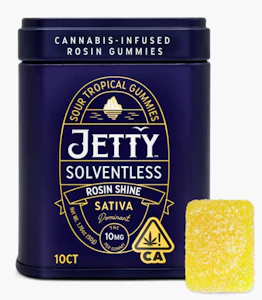Jetty - Jetty Solventless Gummies - Sour Tropical Rosin Shine 100mg