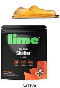 Lime - Lime Live Resin - Shatter - Tropical Thunder 85%