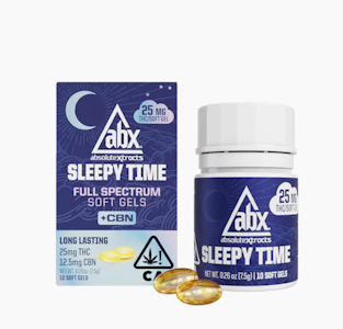 ABSOLUTE XTRACTS - Sleepy Time Capsules - Rosin +CBN - 25mg (10ct) - ABX