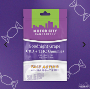 Motor City Cannabites - Motor City Cannabites - Goodnight Grape CBD Gummies (20 PACK - 10MG CBD / 1MG THC / 1MG CBN)