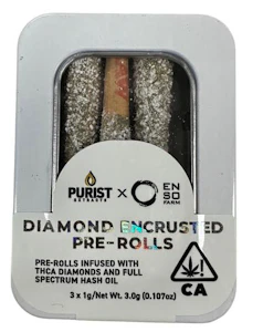 Purist Extracts - 3pk Sativa Cherry Zkittles x Pineapple 51% - Purist - Diamond Encrusted Preroll