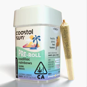 COASTAL SUN - Coastal Sun Prerolls 10pk 3.5g - Cadillac Rainbows 31%