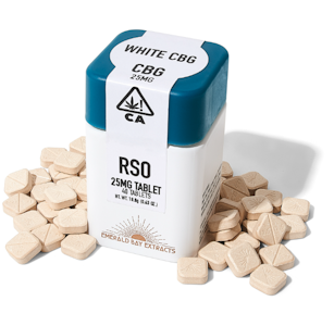 EMERALD BAY - White CBG 25mg <2mg THC (40pk) - Emerald Bay RSO Tablets