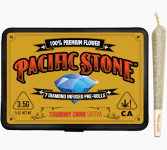 Pacific Stone - 7pk Starberry Cough 40% - Diamond Infused Preroll - Pacific Stone