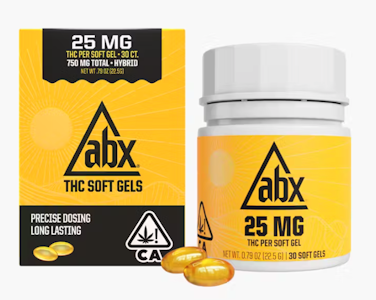 ABSOLUTE XTRACTS - ABX - 25MG THC Capsules (30 Count) 