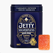 Jetty Solventless Gummies - Sour Orange Rosin Shine 100mg