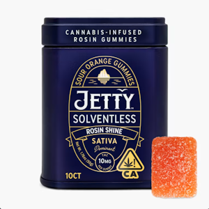 Jetty - Jetty Solventless Gummies - Sour Orange Rosin Shine 100mg