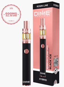 DIME INDUSTRIES - 600mg Black Ice 79% - Dime Live Rosin Disposable