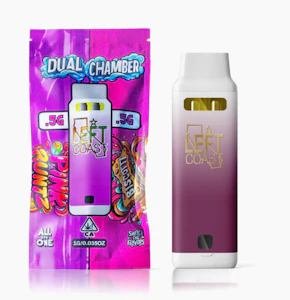 LEFT COAST EXTRACTS - Left Coast Dual Chamber Disposable 1g - Pink Runtz x Biscotti 90%