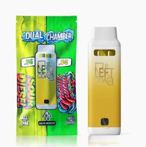 LEFT COAST EXTRACTS - Left Coast Dual Chamber Disposable 1g - Sour Diesel x Maui Waui 95%