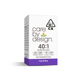 CBD Soft Gels | 10 Capsules | 40:1 | Care By Design