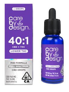 Care By Design - CBD 40:1 Drops (30ML) - Care by Design
