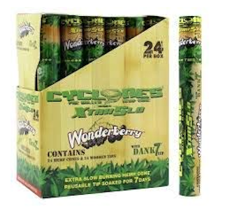 CYCLONES - Wonderberry Cyclones Hemp Cones with Dank7 Tip | 2 pack | TAXES INCLUDED 