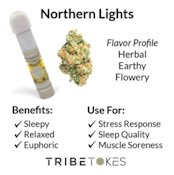 Tribe Tokes- 1G CBD Vape Cart -Northern Lights- Indica