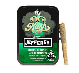 WEST COAST CURE - WCC Jefferey 5pk Prerolls - OG Kush 43%