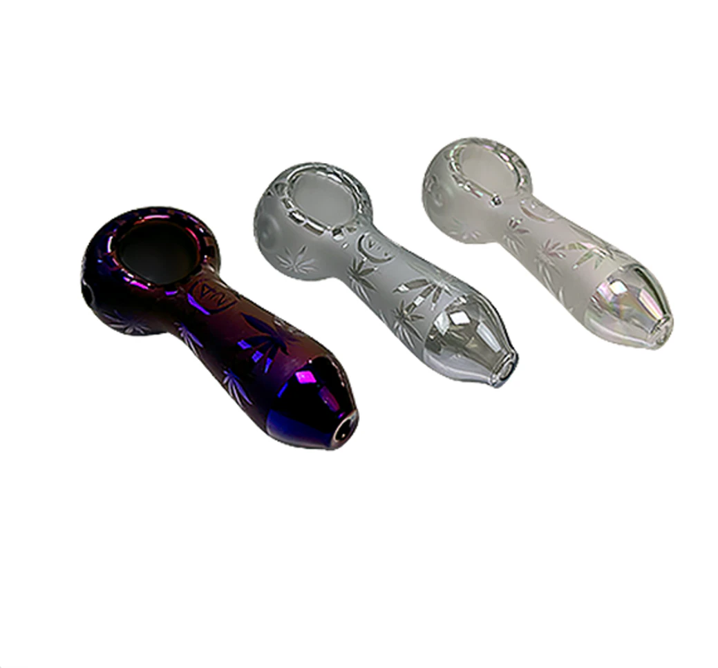 SIREEL - 4" SirEEL Iridized Etched Leaf Bowl Main Image