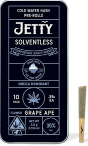 Grape ape | 10-Pack Solventless Pre-Rolls | Jetty Extracts