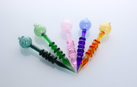 Bubble Swirl - Glass Dabber - 6 inch - Assorted Colors