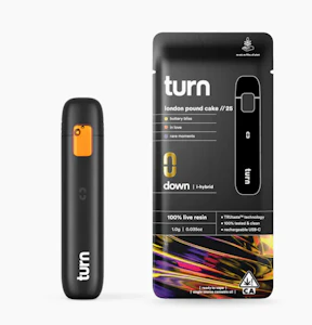 TURN - TURN Disposable 1g - Live Resin - London Pound Cake 25 89%