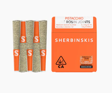 Sherbinskis - 5pk Pistacchio 55% - Sherbinskis Rosin Infused Prerolls