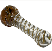 4" Burnt Orange Ribbon Spun Hand Pipe