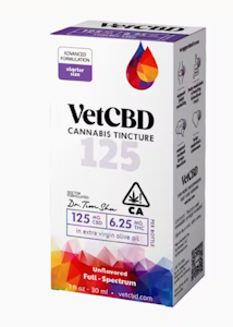VETCBD - VetCBD Tincture 1oz - 125mg : 6.25mg CBD/THC
