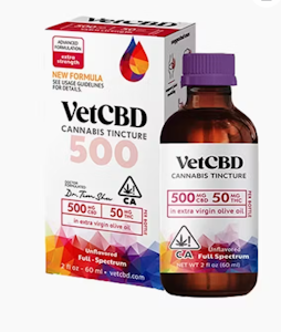 VETCBD - VetCBD Tincture 2 oz - 500mg : 50mg CBD/THC