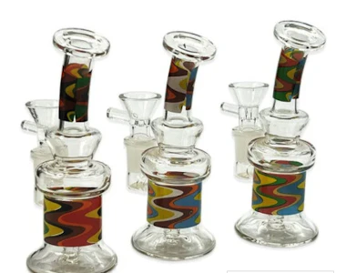 MJ WHOLESALE - 5.5" Sticker Mini Bubbler-Design May Vary