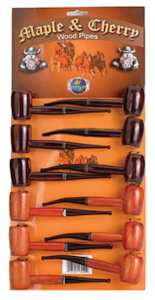 MJ WHOLESALE - Cherry and Maple Wood Hand Pipes