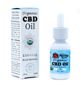 Healing Rose - Organic Broad Spectrum CBD Oil - 1200mg - Healing Rose