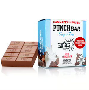 Punch - Sugar Free Milk Chocolate | 100mg Solventless Chocolate |  Punch Bar