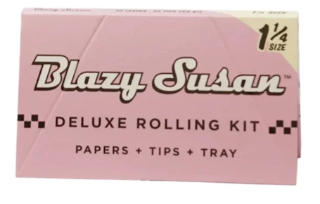 Deluxe Rolling Kit | 1 1/4 size | Papers + Tips + Tray | Blazy Susan