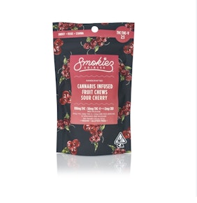 Sour Cherry 2:1 THCV | Fruit Chews | Smokiez