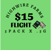 Highwire Flight Prerolls 2.5g Budtender's Choice 10/7/25