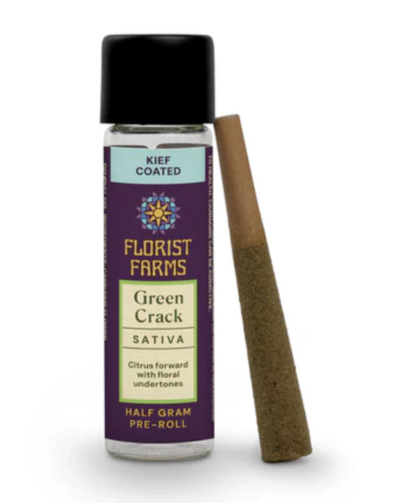 Florist Farms - Florist Farms - Kief Coated - Green Crack - .5g Preroll Main Image