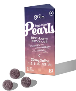 Grön - Grön - Blackberry Lemonade Pearls - 1:1:1 - THC:CBD:CBN - 100mg
