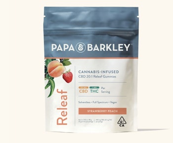 Strawberry Peach | 20:1 CBD:THC | Releaf Gummies | Papa & Barkley
