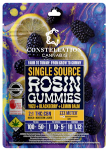 Constellation - Yuzu Blackberry + Lemon Balm - Rosin Gummies - Constellation - (100mg THC/50mg CBD/50mg CBN) 10pk