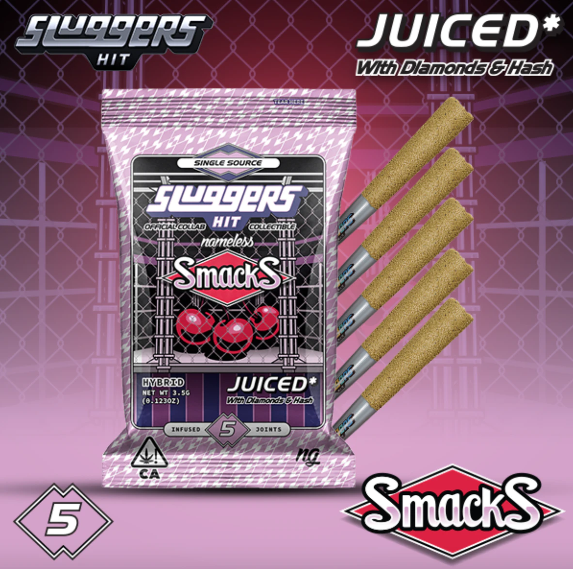 Sluggers Hit - 5pk - Smacks - 3.5g (H) - Sluggers Main Image
